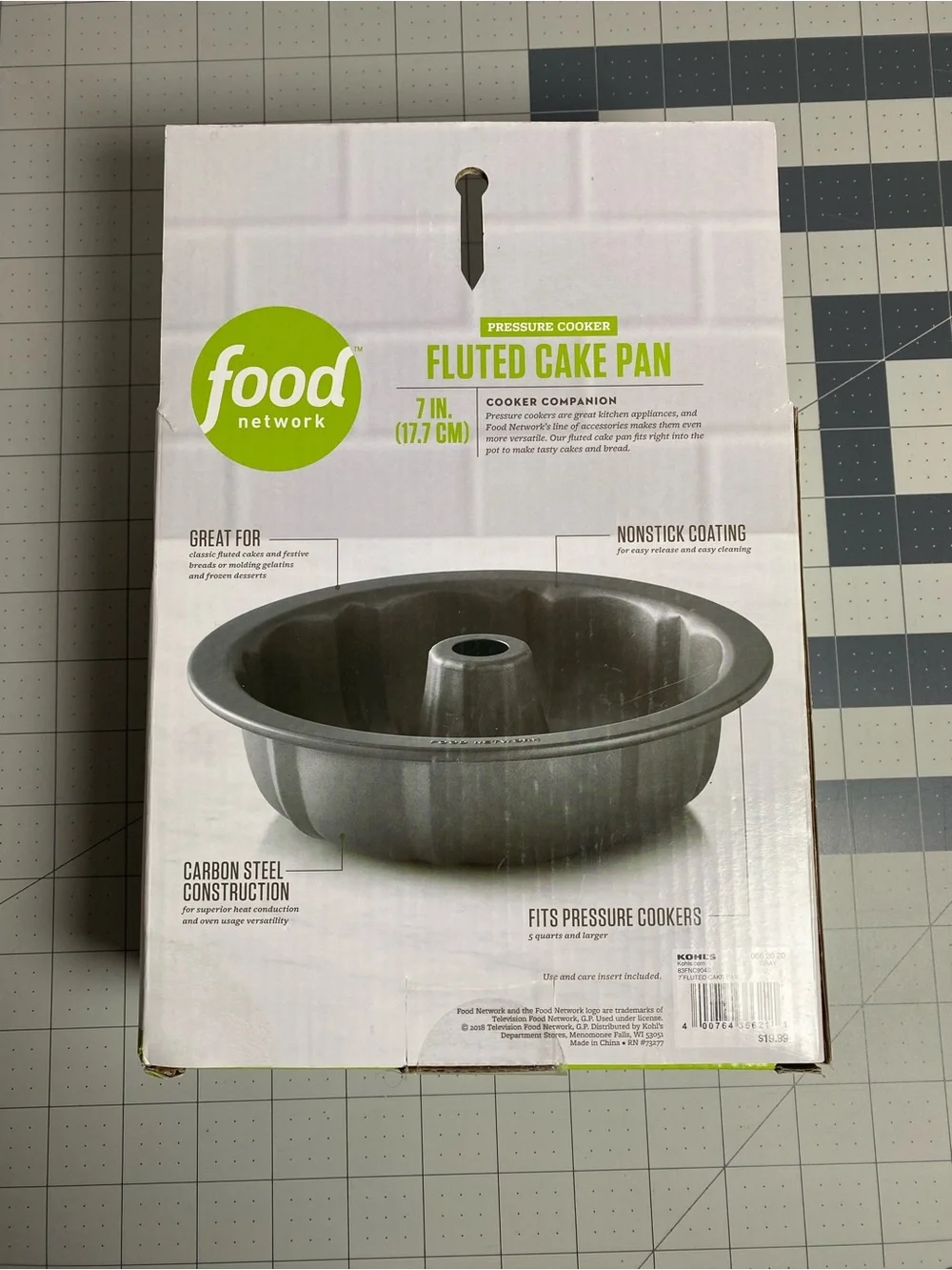 Food Network Gray Fluted Bundt Cake Pan